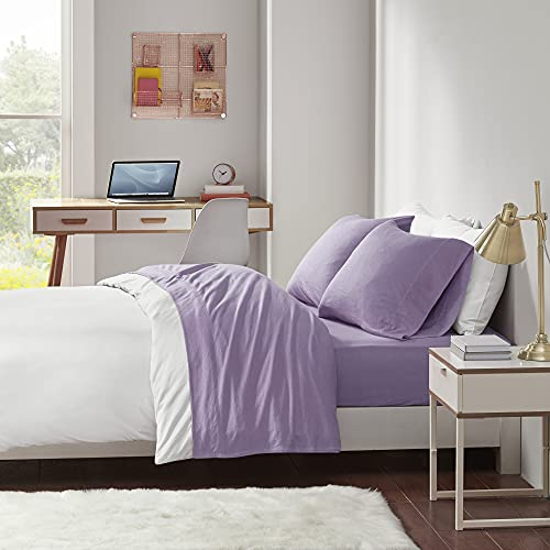 Intelligent Design Set di Biancheria da Letto in Jersey Misto Cotone, Resistente alle Pieghe, morbide Lenzuola con Tasca Profonda da 35,6 cm, per Tutte Le Stagioni, Set di Biancheria da Letto Comodo,