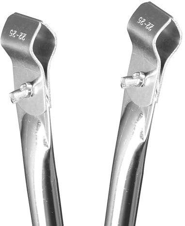 1 STÜCK - Stahl Zeltstange - mit 2x Klemmen - teleskopierbar 50-80cm - Ø22/19mm - 2 Teile - Dachauflagestange - leicht - stabil - Ersatz Gestänge für Zelt Vorzelt Camping Zubehör Teleskopstange 2tlg