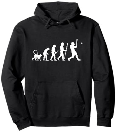Divertenti magliette da baseball - Felpa con Cappuccio Evoluzione del Baseball - Unisex Adulto - Nero - S - Baseball