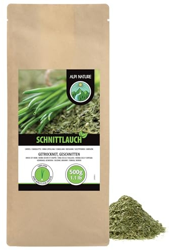 Gräslök torkad (500 g), gräslök skuren, skuren lök 100% naturlig, kyckling utan tillsatser, vild lök