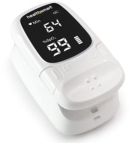 HealthSmart Digital Fingertip Sport Pulse Oximeter, Fast Results, Clinically Accurate, Easy-To-Read LED Display, Auto-Shutoff