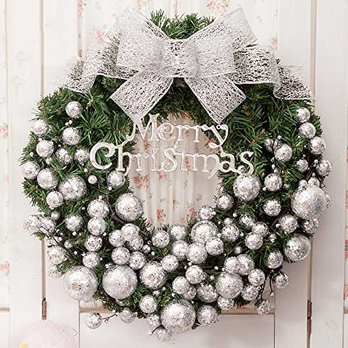 NBVNBV 30/40cm Weihnachtskranz Türkranz, PVC Künstlich Kranz Weihnachtsdekoration, Haustür Deko, Für Tür Tisch Fenster Wand Treppe Ornament