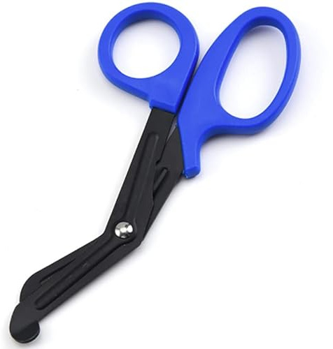 Wakects Forbici Mediche Forbice Bendaggio in Acciaio Inossidabile e Plastica PP Forbici Multiuso per Casa di Emergenza, Pronto Soccorso o Campo All'Aperto (Blu)