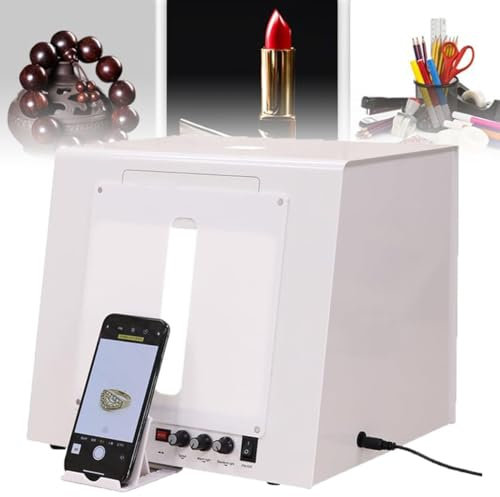Caja de luz eléctrica para fotografía de joyería de Oro y Plata, Caja de luz para fotografía de Estudio fotográfico, Caja de luz giratoria Regulable para joyería, fotografía, vídeo,20cm
