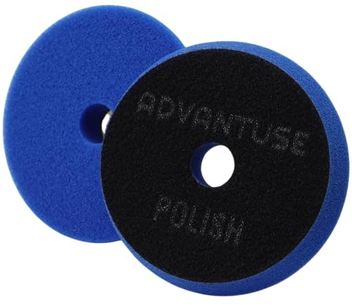 ADVANTUSE - Polierpads Polierschwämme Poliersets für Exzenter- und Rotationspoliermaschine (2x Medium/Finish Pad 75mm)