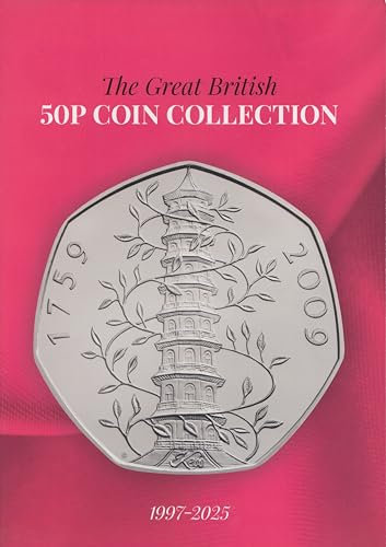 New 2025 UK 50p Coin Hunt Album Folder Collectors 126 Coin Slot Kew Gardens, Salmon, Star Wars, Harry Potter 1997 - Up To Date KING CHARLES III