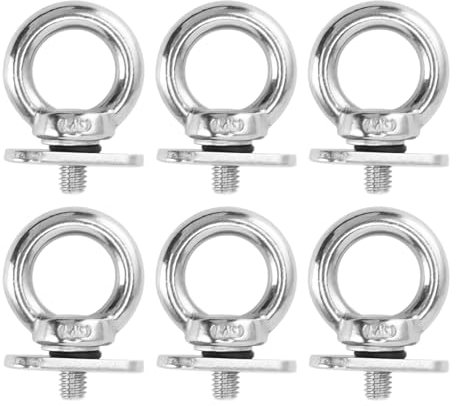 Zoeyilan Ancre d'arrimage à Montage sur Rail 6 pièces, Anneaux d'arrimage à Boulon à œil Robustes, kit d'ancrage d'arrimage à Boulon à œil en Acier Inoxydable, pour Maintenir Le Cordon