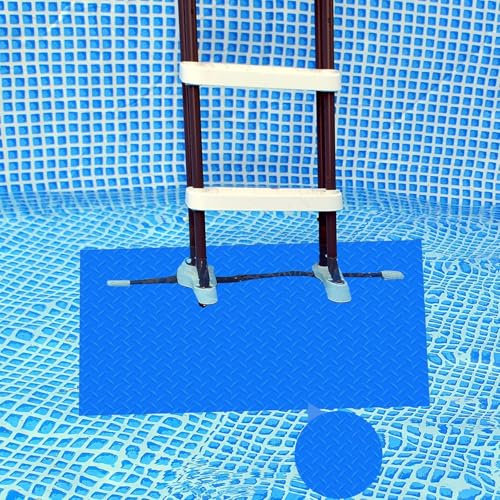 Pool Ladder Step Mat,Blue, 9x24/9x36/36x36,Waterproof Pool Mat Anti Slip Swimming Pool Protector Pad mat (Blue, 9x24Inch)