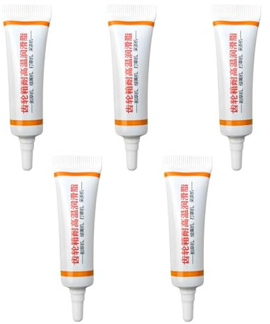 Grasa para Desbrozadora - 5 Unidades Grasa Multiusos para Engranajes - Accesorios con Boquilla Roscada para Mantenimiento de Equipos