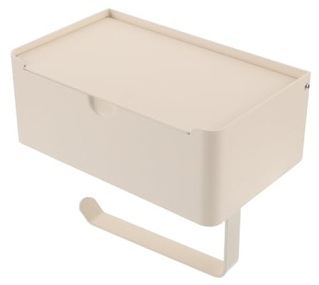 Operitacx Portarrollos de Papel Higiénico Pared con Dispensador de Bolsas para Baño Compacto y Organizador Ahorrador de