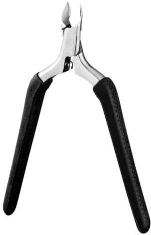 iplusmile Tijeras para Manicura de Acero Inoxidable Negro Cortador de Cutículas y Piel Muerta Herramienta Ergonómica para Recorte Preciso Casa y Salón