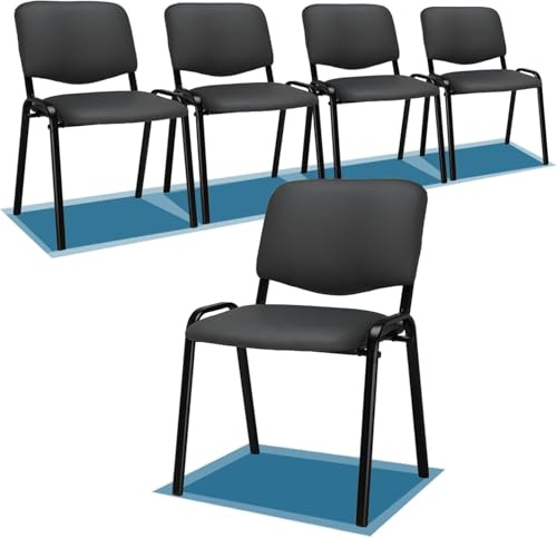 LEADZM Stapelstühle，Schwingstuhl，Bürostuhl Ohne Armlehne，mit Gepolsterter