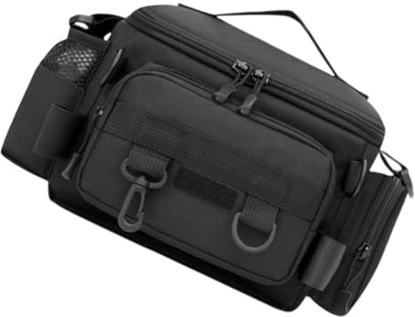 Limtula Mochila de equipo de pesca multibolsillo, bolsa de almacenamiento Oxford con correas ajustables para aventuras al aire libre, organizadores portátiles de equipo de pesca