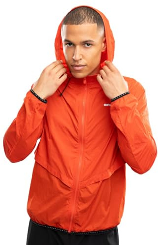 SIROKO - Giacca antivento da corsa Bund Brick, rosso, XXL