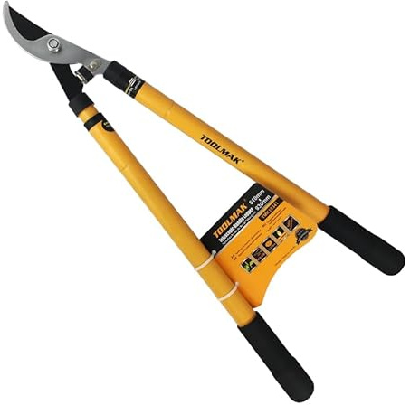 TOOLMAK Troncarami Telescopico 610–930mm, Lama in Acciaio Resistente, Impugnatura Antiscivolo, Manico Allungabile, Cesoie da Potatura per Rami Spessi e Giardinaggio - TMK19341