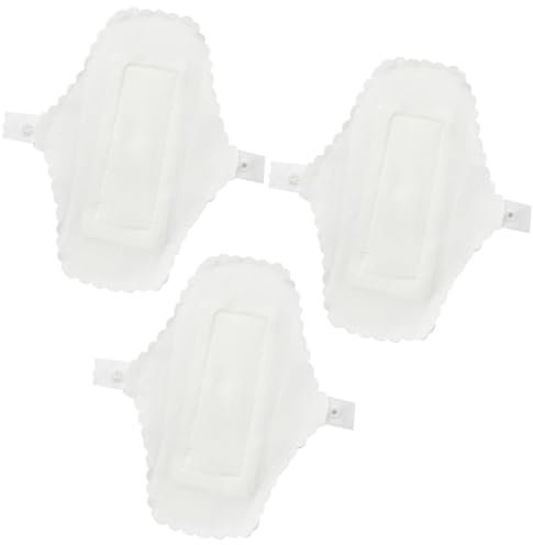 WEKADRIN Assorbenti Mestruali Riutilizzabili Donna Bianco Bottone 3 Pezzi Lavabili per Viaggio Protezione Intima Comfort