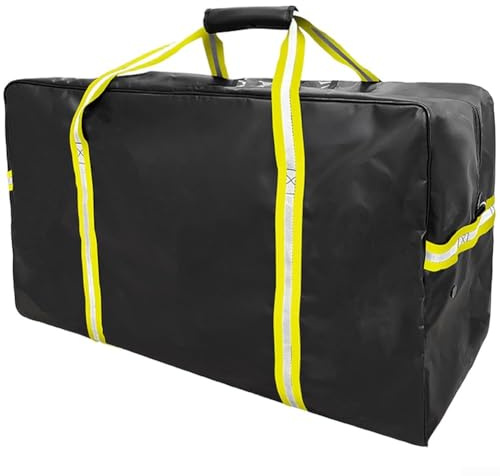 Borsa da hockey su ghiaccio, 78 x 41 x 36 cm, resistente in PVC, impermeabile, con rete di ventilazione, per riporre attrezzi da hockey e viaggi (giallo)