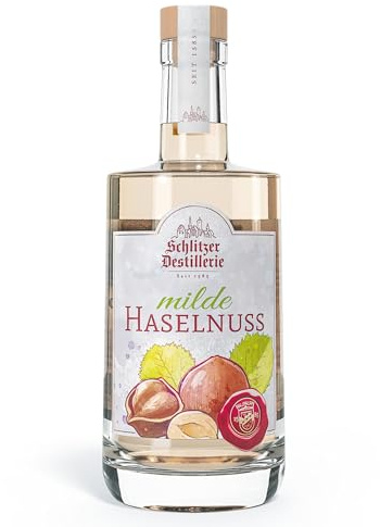 Schlitzer Milde Haselnuss (1 x 0,5l) – Sanfter Haselnussschnaps 35% vol. – Hochwertige Haselnussspirituose mit feinem Nussaroma, perfekt pur, auf Eis & als Geschenkidee
