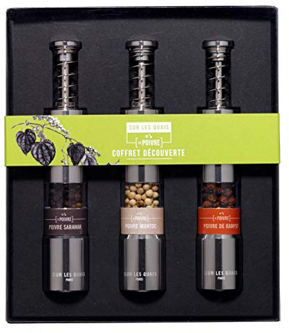 Coffret Découverte 3 moulins à poivre / trois poivres