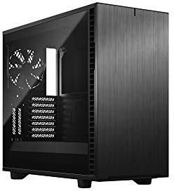 Fractal Design Define 7 Black - Dark Tinted Tempered - Brushed Aluminum/Steel - E-ATX - Silent Modular Glass Window Mid Tower Computer Case
