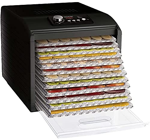 Sencor 41009918 SFD 6600BK - Deshidratador con regulación de temperatura para bloques, ciruelas, albaricoques, plátanos, carne seca, pescado seco, 500 W, deshidratador de alimentos, color blanco