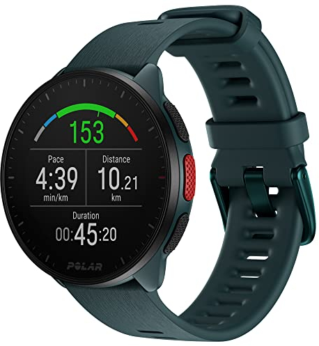 Polar Pacer Reloj De Running con GPS, Procesador De Alta Velocidad, Ligero, Pantalla Brillante, Programas De Entrenamiento De Running Y Recuperación, Pulsómetro, Controles De Música, S/L, Verde