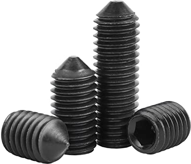 ORANXIN M6 x 6mm 40 Stk Kegelpunkt Stellschrauben Level 12.9 Legierungsstahl Innensechskant Kappe Madenschrauben Gespitzte Spitze Allen Knopf