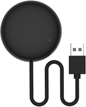 Mando a Distancia Miniatura Universal Remoto WiFi 2.4GHz con Cable 1 Metro Infrarrojo Tuya. Control Remoto IR Smart Home. Alexa, Google Home, Smart Life. Controlar TV, Aire Acondicionado... Negro