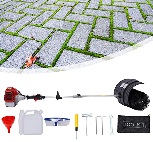 Escoba de motor de gasolina, 1700 W/2,3 CV, 52 CC, 2 tiempos, de mano, gasolina, barredora, herramienta de barrido