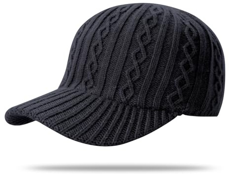 YAMEE Casquette de Baseball Femme Doux Respirant Légère,Chapeau Tricot d'hiver pour Femme avec Visière Mode Chaud,Casquettes de Baseball Homme Réglable,Casquette de Baseball,Unisexe pour Course,Golf