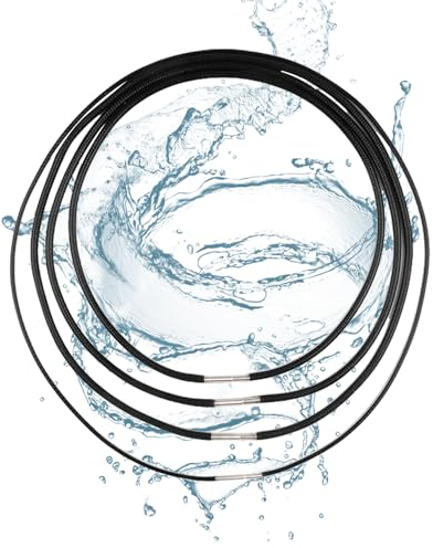 4-Stück Lederband für Ketten set,Armband Lederkette Herren,Lederhalsband Damen,Lederkette mit Verschluss,Lederband Kette Halsketten,Qualität Lederbänder,Langlebiges Geflochten Lederhalskette (Schwarz)