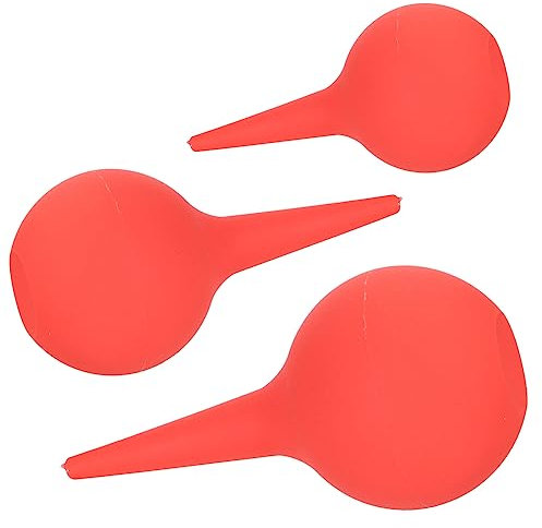 FOMIYES 6 Stk Gummiquetschreiniger Ohr Saubere Kugel Kopfhörerreiniger Luftstaubgebläse-reinigungswerkzeug Ohr Saugmaschine Ohr Zum Entfernen Von Ohrenschmalz Pumpe Handbirne Kieselgel Rot