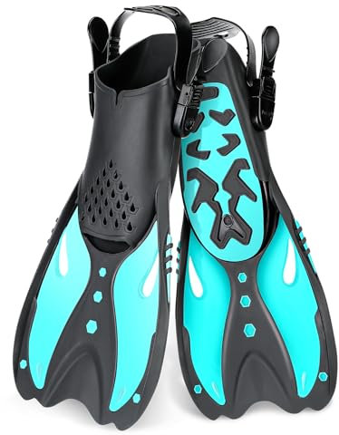 Luziyun Taucherflossen Schwimmflossen Verstellbare Flossen fur Erwachsene Tauchflossen Flossen Schnorcheln, Verwendet fur Herren Damen Kinder Schnorchelflossen Schwimmflossen (ML/XL)
