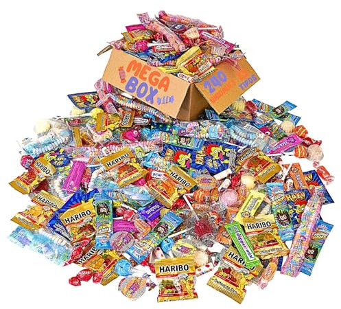 EVERGIFT Pack de 240 Chuches Cumpleaños para Relleno Piñatas | Bolsas de Golosinas para Fiestas Infantiles Envueltas Individualmente.