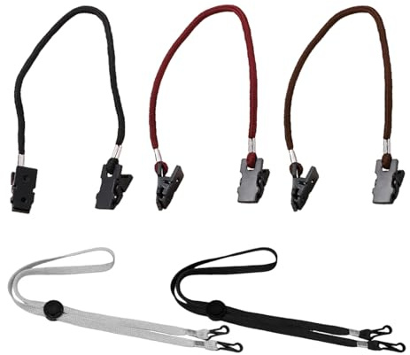 BIFHIG 3 Pièces De Clips Coupe-Vent, 2 Cordes, Clips De Capuchon Coupe-Vent Et Anti-Chute, Clips De Lunettes De Voyage, Lanière De Chapeau De Soleil, Fournitures De Plein Air.