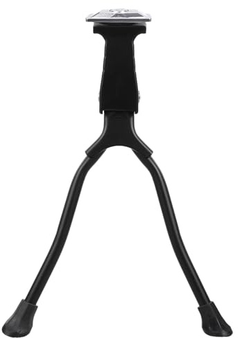 MUSISALY Cavalletto Laterale Bici in Lega di Alluminio con Supporto Due Gambe Regolabile per Mountain Bike Oltre Pieghevole e Stabile Sostegno Solido per Parcheggio Facile