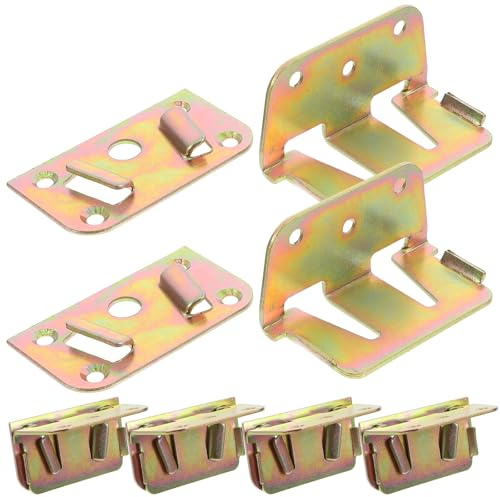 Healeved 6 Piezas de Soporte para Listones de Cama en Hierro Naranja Gancho Montaje Rápido y Funcionalidad Práctica en Accesorios de Cama