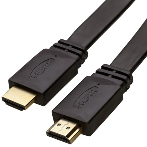 kenable Flat HDMI Cable 4K 60Hz High Speed Gold Plated Low Profile for TV LCD LED UHD 3m Black