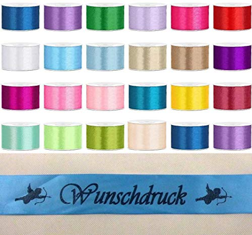 Schärpe Hochzeit Satinband Wunschdruck Party Jungesellenabschied Geburtstag
