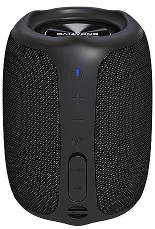 Creative MUVO Play Portable Bluetooth 5.0 Speaker, IPX7 Waterproof for Outdoors, Up to 10 hours of Battery Life, with Siri and Google Assistant (Black)