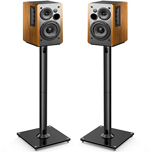 CASE PERLESMITH Universal-Boden-Lautsprecherständer 66 cm für Surround Sound, Klipsch, Sony, Edifier, Yamaha, Polk und andere Bücherregal-Lautsprecher, Gewicht bis zu 10 kg, 1 Paar