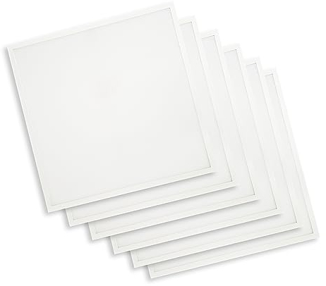 ELG Leuchten 6 x Hochwertige LED Panelleuchte, Einlegeleuchte 62x62cm, Rasterdeckenleuchte, 4000K (neutralweiß), 4000 Lumen, 25 Watt (inkl. Treiber)