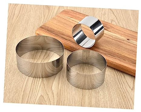 LIFKOME 3pcs Stainless Steel Cookie and Biscuit Molds Set Round Baking Tool for Cakes and Cookies Easy to Clean for DIY Baking Enthusiasts