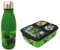 Theonoi Brotdose Set Kinder Lunchbox Sandwichbox mit Unterteilung/Fächern und Trinkflasche Wasserflasche (Minecraft A)