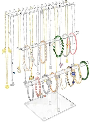 Xusxes smyckesställ, 3 djur smyckesträd för förvaring av kedjor, smyckeshållare, akrylmaterial smyckeshållare för örhängen, ringar, armband, klockor, presenter till kvinnor