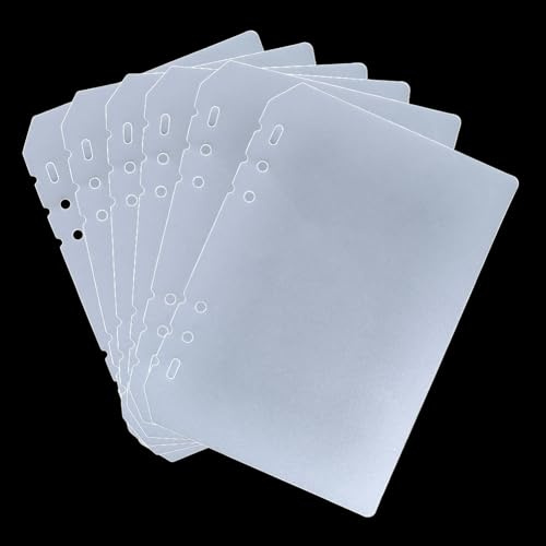SOFPLATE 6 classeur à Ongles Transparent A5 6 trous Étanche Rectangulaire Organiseur Présentoir Rangement Feuilles Intercalaires pour Salon de Manucure Fournitures D'Emballage