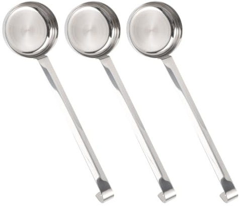 CANIGHT Cuchara para Salsa de Pizza de Acero Inoxidable, 3 Unidades, Diseño Plano para Untar, Utensilio de Cocina Profesional para Restaurante y Uso Doméstico, Adecuado para Servir