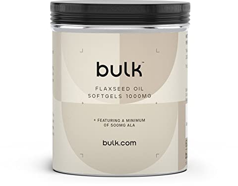 Bulk Leinsamenöl Weichkapseln 1000 mg, 3000 mg pro Portion, Omega 3, 6 und 9, 90 Kapseln