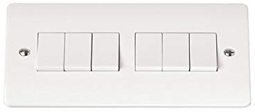 CLICK Mode CMA105 10AX 6 Gang 2 Way Plate Switch