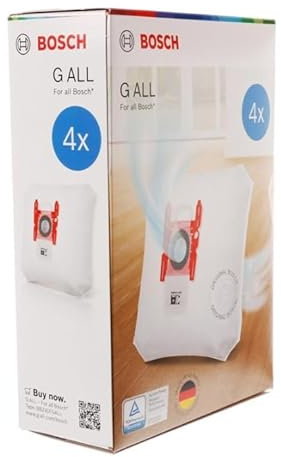 Confezione da 4 sacchetti tipo G originali 200 x 155 mm Aspirapolvere 00576334,17000940 BOSCH Aspirapolvere 00576334,17000940 BOSCH